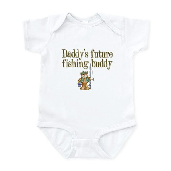 CafePress - Daddy's Future Fishing Buddy Infant Creeper - Baby Light Bodysuit, Size Newborn - 24 Months