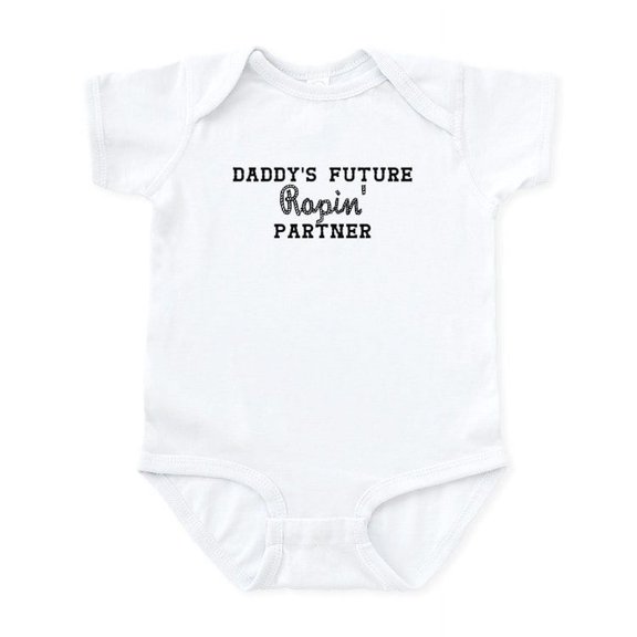 CafePress -  Daddy's Future Ropin' Partner Body Suit - Baby Light Bodysuit, Size Newborn - 24 Months