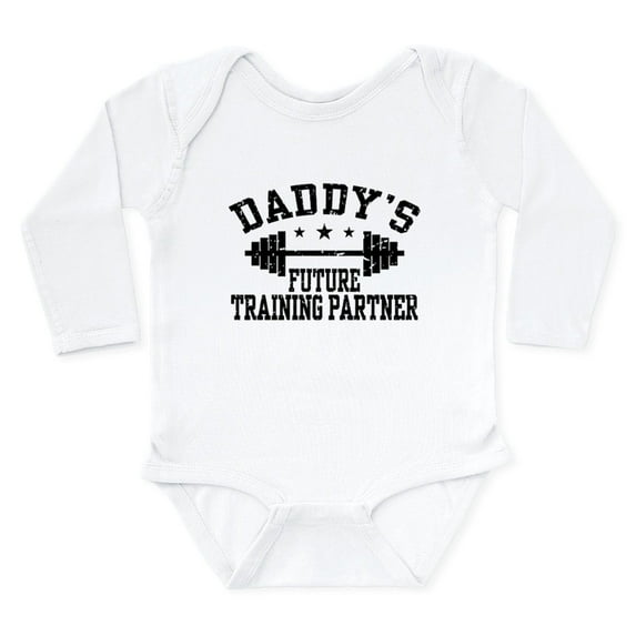CafePress - Daddy's Future Training Partner Body Suit - Long Sleeve Cotton Baby Bodysuit