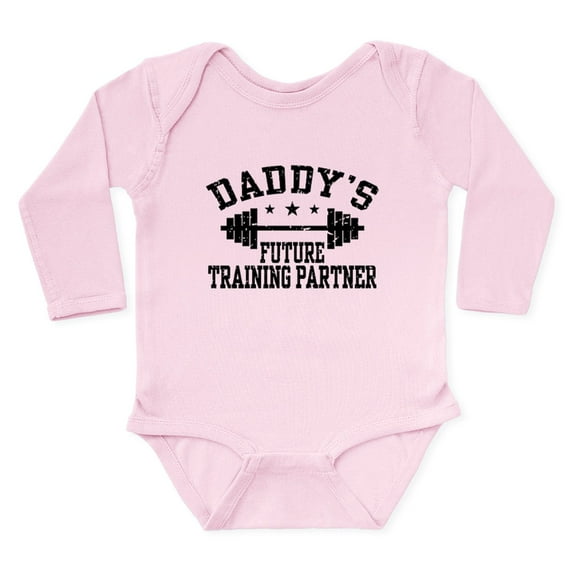 CafePress - Daddy's Future Training Partner Body Suit - Long Sleeve Cotton Baby Bodysuit