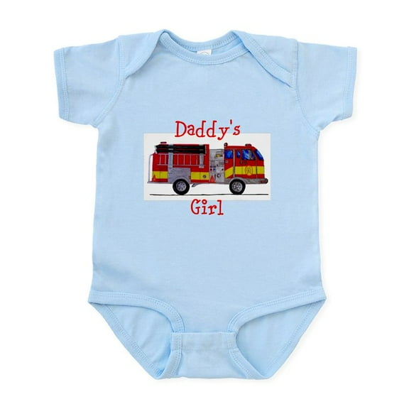 CafePress - Daddy's Girl Fireman Infant Bodysuit - Baby Light Bodysuit, Size Newborn - 24 Months