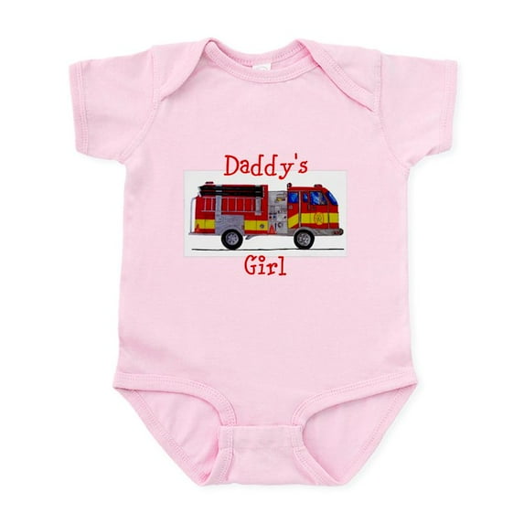CafePress - Daddy's Girl Fireman Infant Bodysuit - Baby Light Bodysuit, Size Newborn - 24 Months