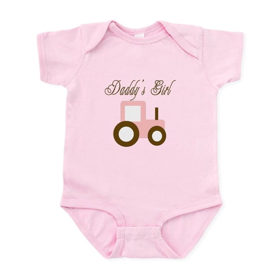 CafePress - Daddy's Girl Pink/Brown Tra Infant Bodysuit - Baby Light Bodysuit, Size Newborn - 24 Months