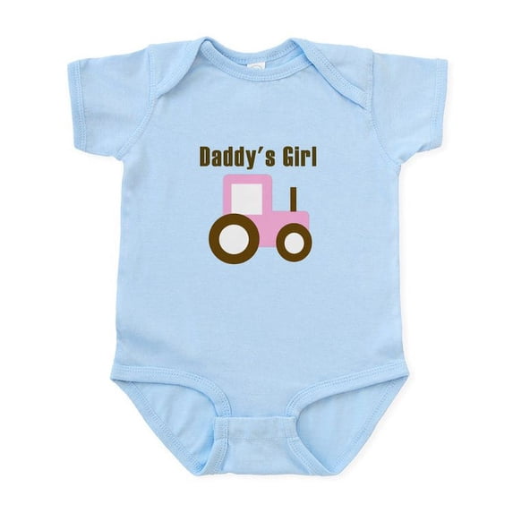 CafePress - Daddy's Girl Pink Tractor Infant Bodysuit - Baby Light Bodysuit, Size Newborn - 24 Months