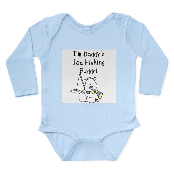 CafePress - Daddy's Ice Fishing Buddy Body Suit - Long Sleeve Cotton Baby Bodysuit