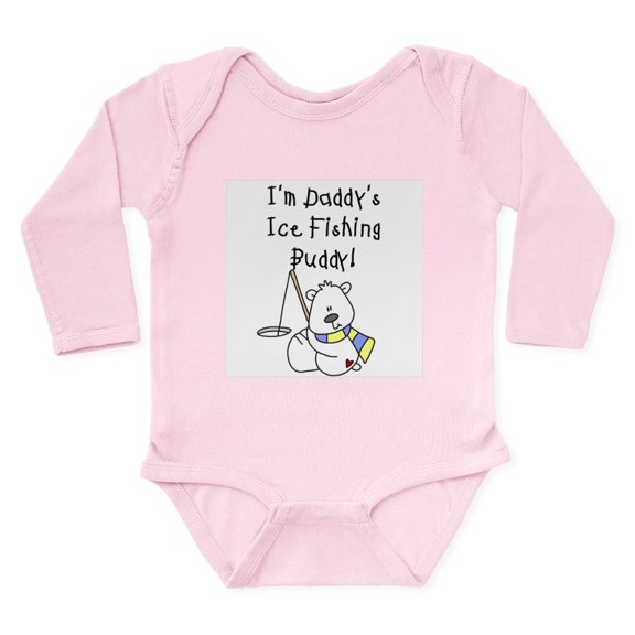 CafePress - Daddy's Ice Fishing Buddy Body Suit - Long Sleeve Cotton Baby Bodysuit