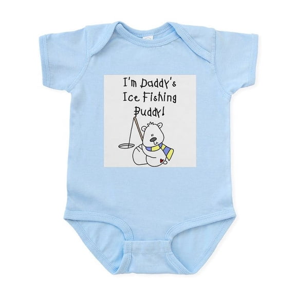 CafePress - Daddy's Ice Fishing Buddy Infant Bodysuit - Baby Light Bodysuit, Size Newborn - 24 Months