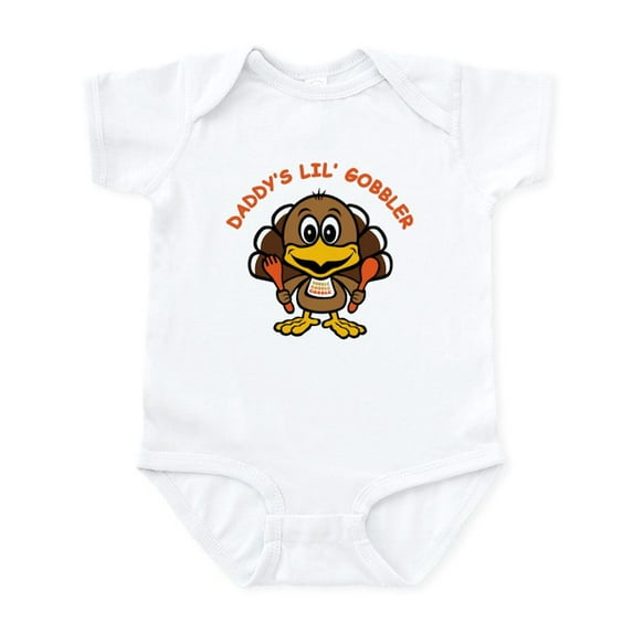 CafePress - Daddy's Lil' Gobbler Infant Bodysuit - Baby Light Bodysuit, Size Newborn - 24 Months