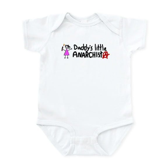 CafePress - Daddy's Little Anarchist Girl Infant Bodysuit - Baby Light Bodysuit, Size Newborn - 24 Months
