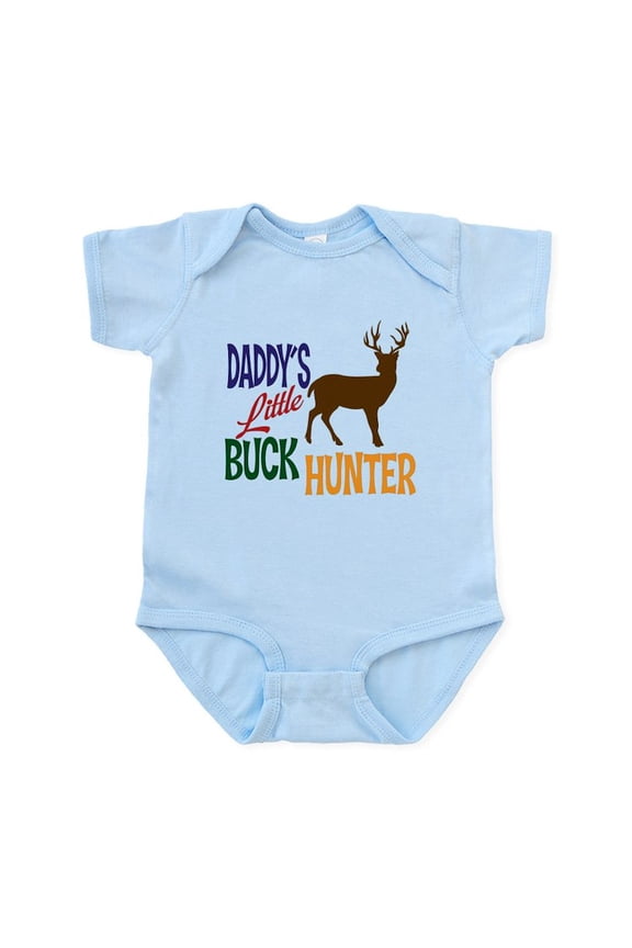 - Daddy's Little Buck Hunter Infant Bodysuit - Baby Light Bodysuit, Size Newborn - 24 Months