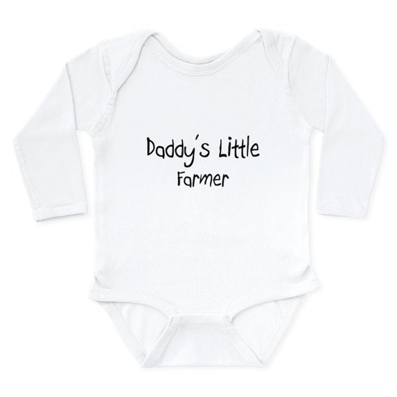 CafePress - Daddy's Little Farmer Body Suit - Long Sleeve Cotton Baby Bodysuit