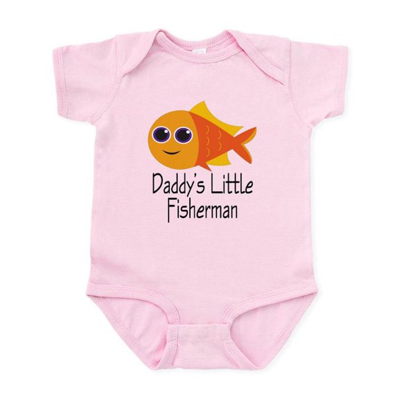 CafePress - Daddy's Little Fisherman Infant Bodysuit - Baby Light Bodysuit, Size Newborn - 24 Months