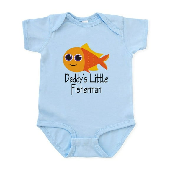 CafePress - Daddy's Little Fisherman Infant Bodysuit - Baby Light Bodysuit, Size Newborn - 24 Months