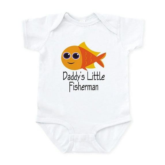 CafePress - Daddy's Little Fisherman Infant Bodysuit - Baby Light Bodysuit, Size Newborn - 24 Months