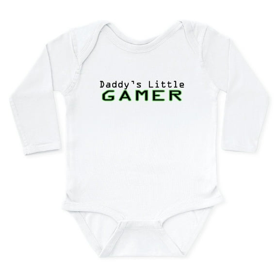 CafePress - Daddy's Little Gamer Body Suit - Long Sleeve Cotton Baby Bodysuit