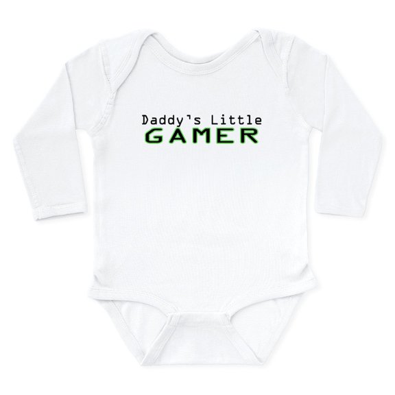 CafePress - Daddy's Little Gamer Body Suit - Long Sleeve Cotton Baby Bodysuit