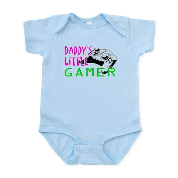 CafePress - Daddy's Little Gamer Infant Bodysuit - Baby Light Bodysuit, Size Newborn - 24 Months