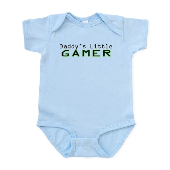 CafePress - Daddy's Little Gamer Infant Bodysuit - Baby Light Bodysuit, Size Newborn - 24 Months