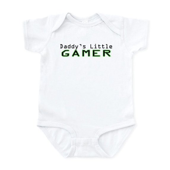 CafePress - Daddy's Little Gamer Infant Bodysuit - Baby Light Bodysuit, Size Newborn - 24 Months