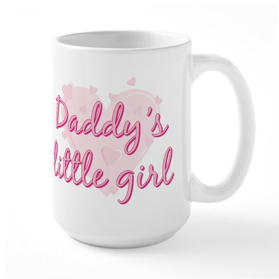 CafePress - Daddy's Little Girl Large Mug - 15 oz Ceramic Large White Novelty Mug