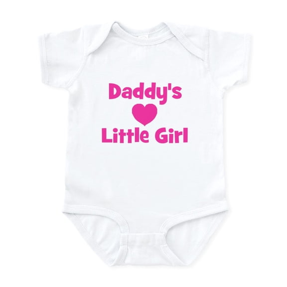 CafePress - Daddy's Little Girl With Hear Infant Creeper - Baby Light Bodysuit, Size Newborn - 24 Months