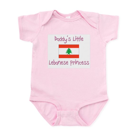 CafePress - Daddy's Little Lebanese Princess Infant Bodysuit - Baby Light Bodysuit, Size Newborn - 24 Months