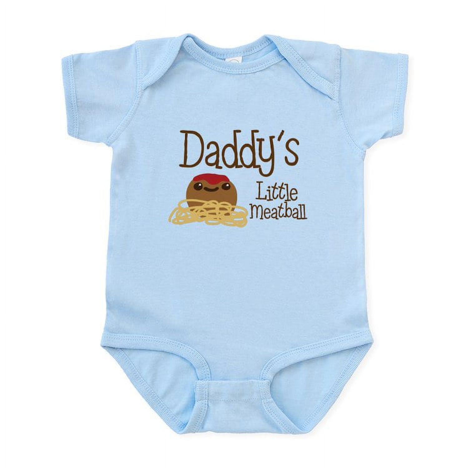 CafePress 'Daddy's Little Meatball' Baby Bodysuit – 100% Cotton Romper, 3-Snap Closure – Cute Newborn Outfit