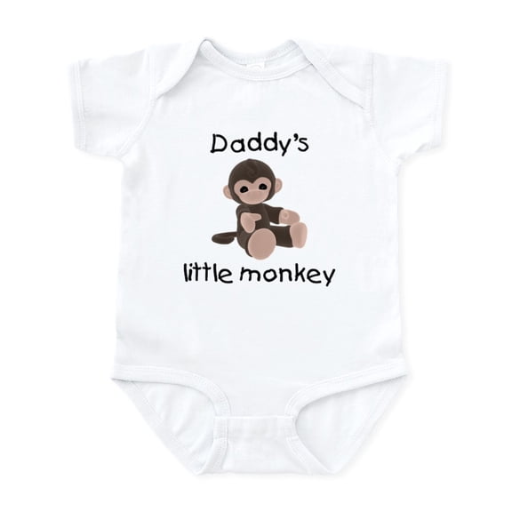 CafePress - Daddy's Little Monkey (Brown) Infant Bodysuit - Baby Light Bodysuit, Size Newborn - 24 Months