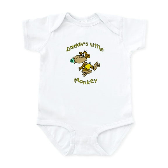 CafePress - Daddy's Little Monkey Infant Bodysuit - Baby Light Bodysuit, Size Newborn - 24 Months