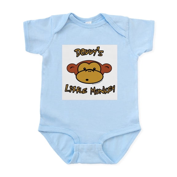 CafePress - Daddy's Little Monkey Infant Creeper - Baby Light Bodysuit, Size Newborn - 24 Months
