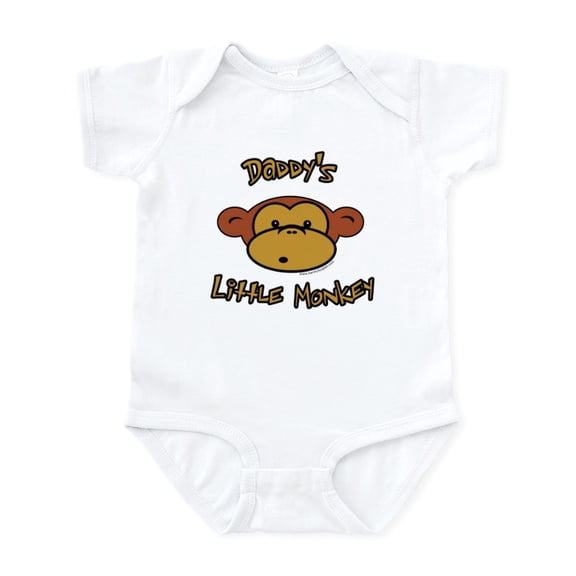 CafePress - Daddy's Little Monkey Infant Creeper - Baby Light Bodysuit, Size Newborn - 24 Months