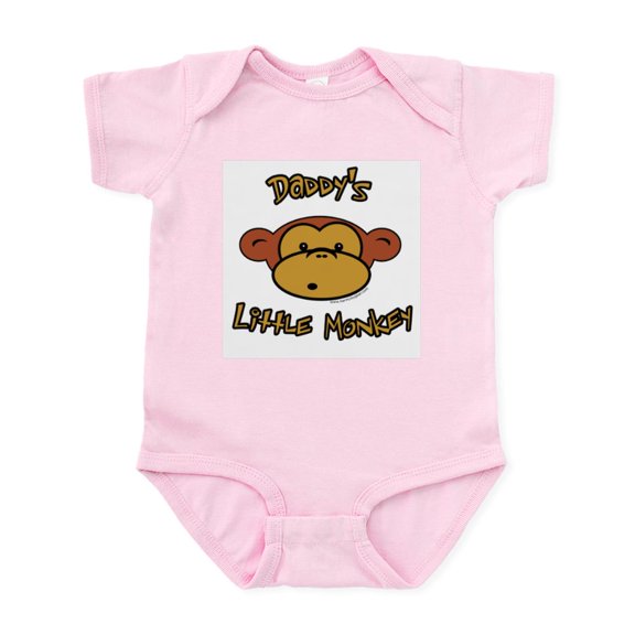 CafePress - Daddy's Little Monkey Infant Creeper - Baby Light Bodysuit, Size Newborn - 24 Months