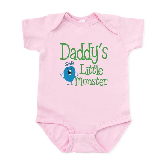 CafePress - Daddy's Little Monster Body Suit - Baby Light Bodysuit, Size Newborn - 24 Months