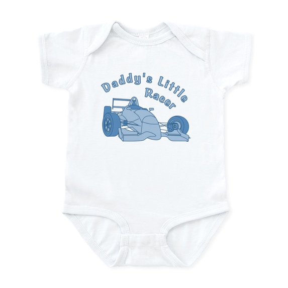 CafePress - Daddy's Little Racer In Blue Infant Bodysuit - Baby Light Bodysuit, Size Newborn - 24 Months