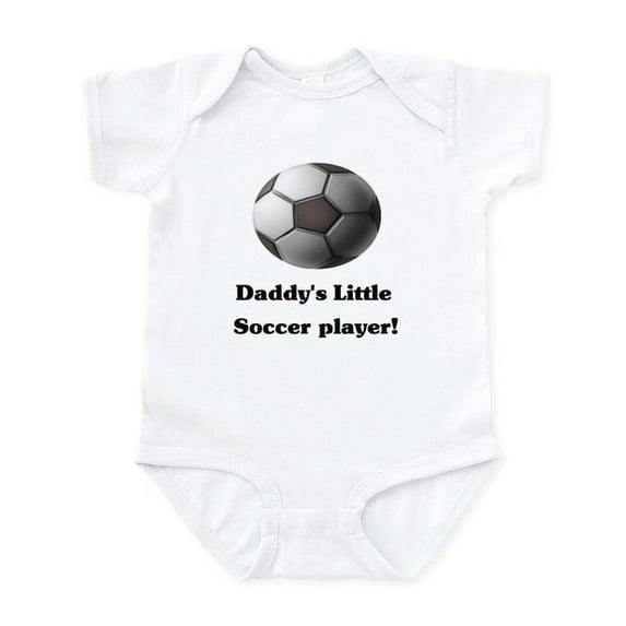 CafePress - Daddy's Little Soccer Player! Infant Bodysuit - Baby Light Bodysuit, Size Newborn - 24 Months