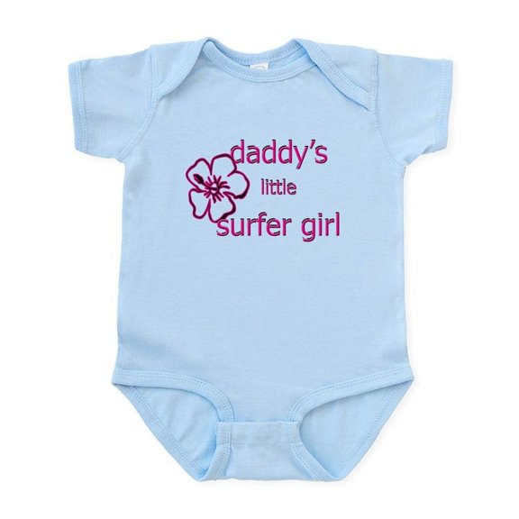 CafePress - Daddy's Little Surfer Girl Infant Bodysuit - Baby Light Bodysuit, Size Newborn - 24 Months