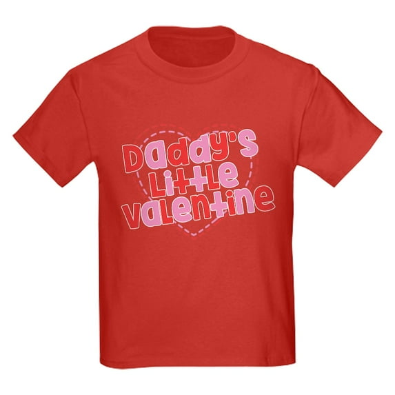 CafePress - Daddy's Little Valentine Kids Dark T Shirt - Dark T-Shirt Kids XS-XL