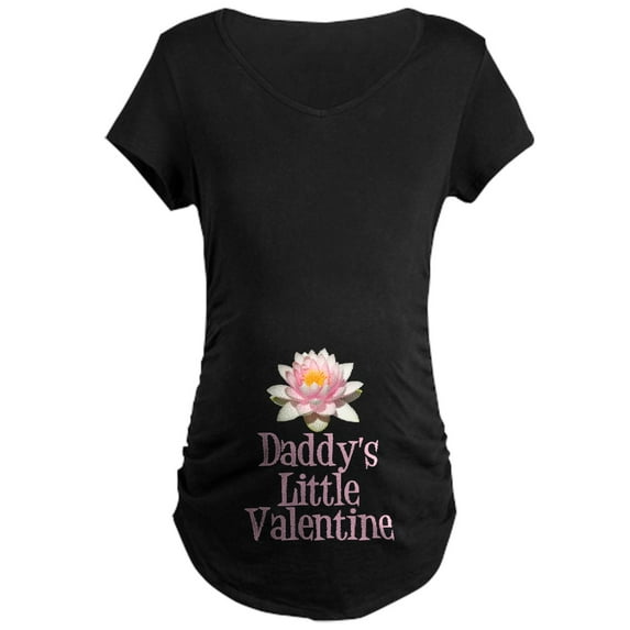 CafePress - Daddy's Little Valentine Maternity Dark T Shirt - Maternity Dark T-Shirt