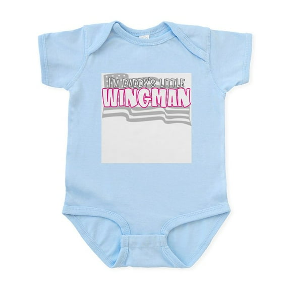 CafePress - Daddy's Little Wingman (Pink) Infant Bodysuit - Baby Light Bodysuit, Size Newborn - 24 Months