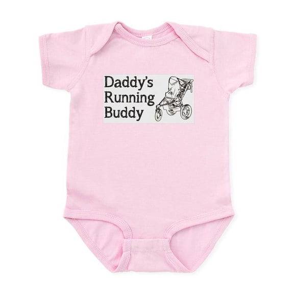 CafePress - Daddy's Running Buddy Infant Bodysuit - Baby Light Bodysuit, Size Newborn - 24 Months