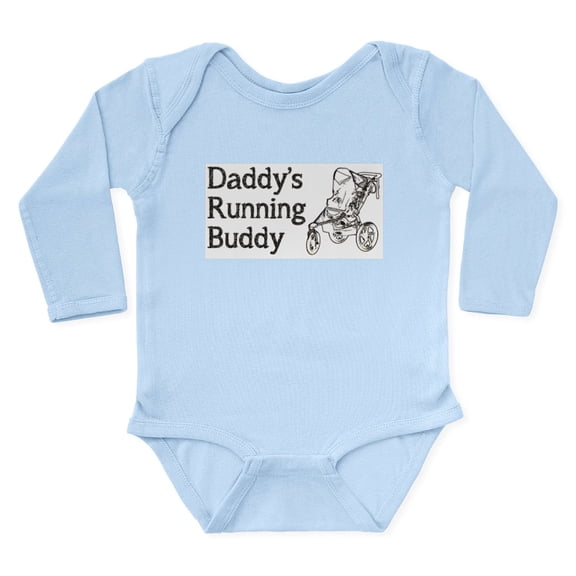 CafePress - Daddy's Running Buddy Long Sleeve Infant Bodysuit - Long Sleeve Cotton Baby Bodysuit