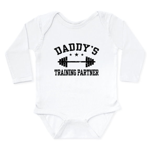 CafePress - Daddy's Training Partner Body Suit - Long Sleeve Cotton Baby Bodysuit