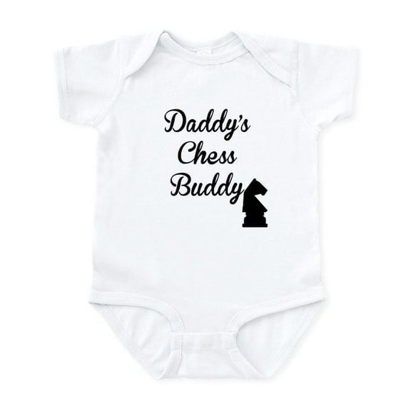 CafePress - Daddys Chess Buddy Body Suit - Baby Light Bodysuit, Size Newborn - 24 Months