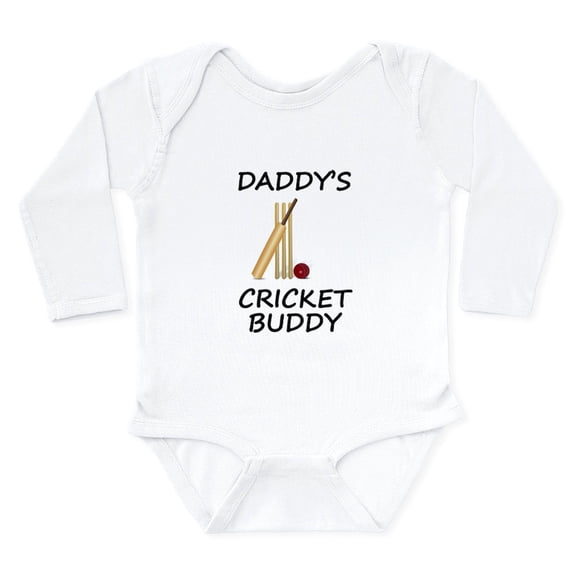 CafePress - Daddys Cricket Buddy Body Suit - Long Sleeve Infant Bodysuit