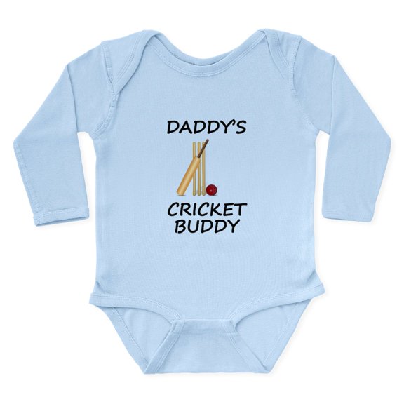 CafePress - Daddys Cricket Buddy Body Suit - Long Sleeve Infant Bodysuit