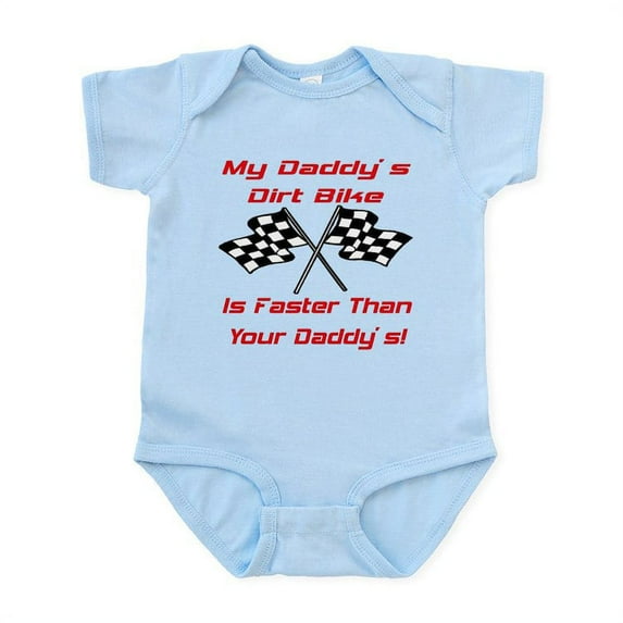 CafePress - Daddys Dirt Bike Is Fast Infant Bodysuit - Baby Light Bodysuit, Size Newborn - 24 Months