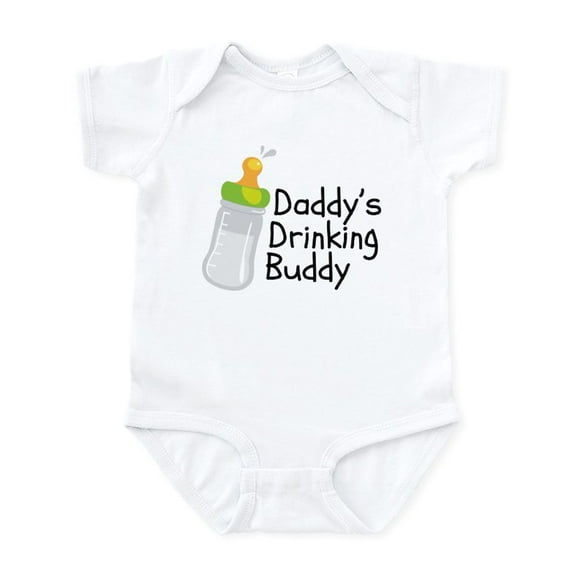 CafePress - Daddys Drinking Buddy Body Suit - Baby Light Bodysuit, Size Newborn - 24 Months