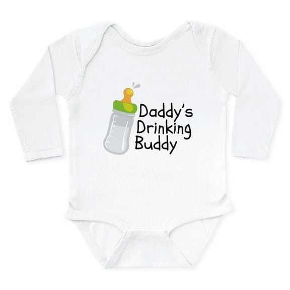 CafePress - Daddys Drinking Buddy Body Suit - Long Sleeve Cotton Baby Bodysuit