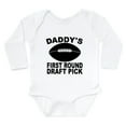thumbnail image 1 of CafePress - Daddys First Round Draft Pick Football Body Suit - Long Sleeve Cotton Baby Bodysuit, 1 of 4