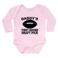 thumbnail image 1 of CafePress - Daddys First Round Draft Pick Football Body Suit - Long Sleeve Cotton Baby Bodysuit, 1 of 4